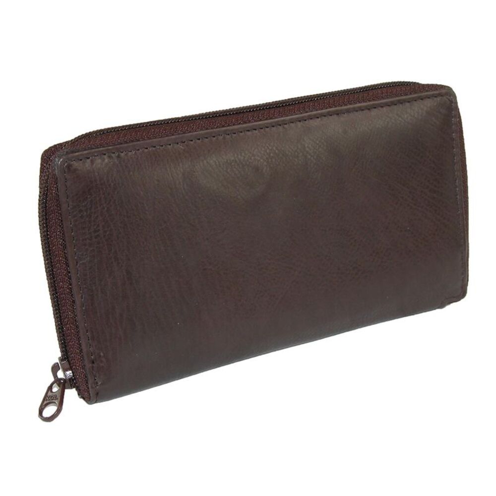 Paul & Taylor Leather Deluxe Zip Around Checkbook Cover Wallet